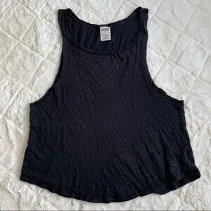 Victoria's Secret PINK | Black Muscle Tank Top | Size Extra Small